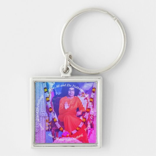 Porte-clés carré premium Bear all - (Devant)