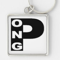 Porte-clés carré Premium PING PONG