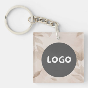 Porte-clés Carré promotionnel d'entreprise Brown esthétique
