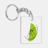 Porte-clés Carré texte Citrus Lime double face (Devant gauche)