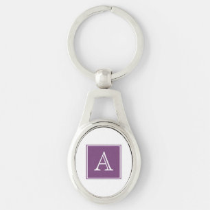Porte-clés Carré violet Porte - clé métallique Monogram
