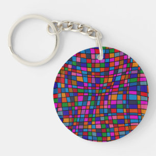 Porte-clés Carreaux de mosaïque colorés