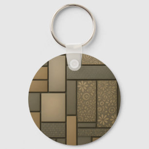 Porte-clés Carreaux Mosaïque Beige Neutre Motif