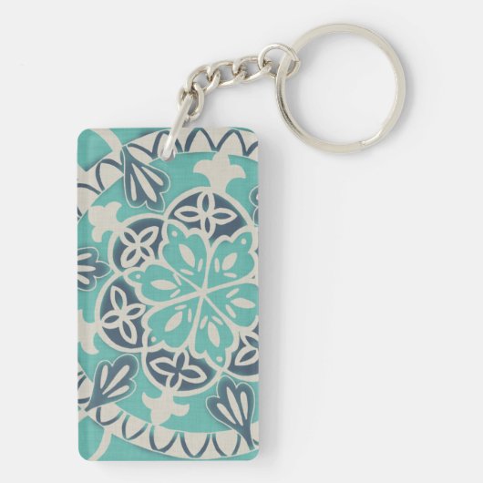 Porte-clés Carrelage Batik Bleu I (Dos)