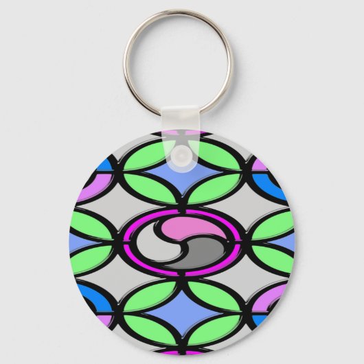 Porte-clés Carrelage couleur verre (Recto)