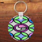 Porte-clés Carrelage couleur verre (Recto)