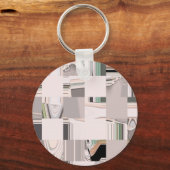 Porte-clés Carrelage d'art Abstrait (Recto)