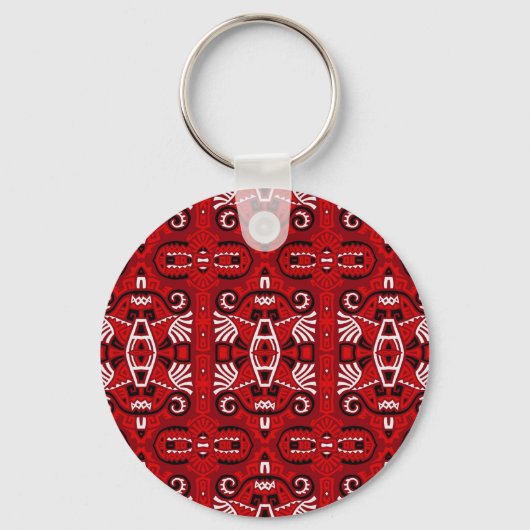 Porte-clés Carrelage ethnique Vintage Boho (Recto)