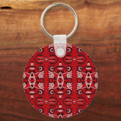 Porte-clés Carrelage ethnique Vintage Boho (Recto)
