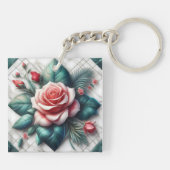 Porte-clés Carrelage floral complexe mosaïque (Dos)