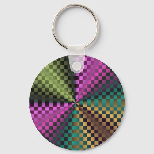 Porte-clés Carrés arc-en-ciel (Recto)
