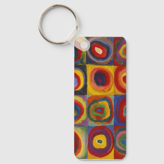 Porte-clés Carrés avec cercles concentriques (Recto)
