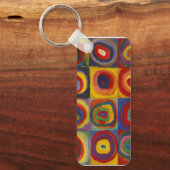 Porte-clés Carrés avec cercles concentriques (Recto)