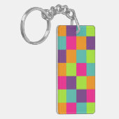 Porte-clés Carrés géométriques colorés (Devant gauche)