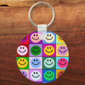 Porte-clés Carrés multicolores (Recto)