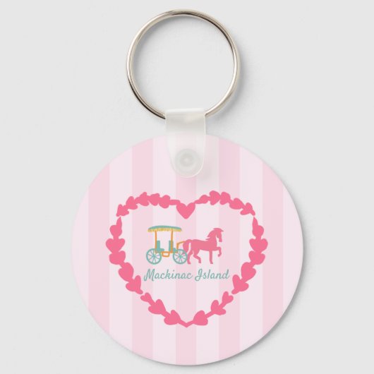 Porte-clés Carrières tirées à cheval de l'île Mackinac (Recto)