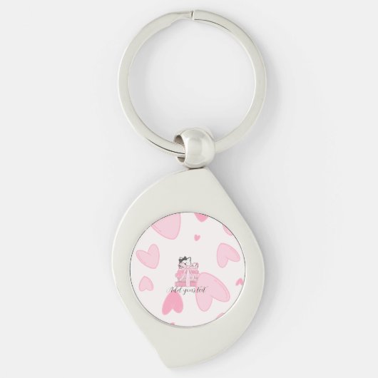 Porte-clés Carry Love & Books – Cat Metal Keychain (Devant)