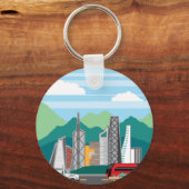 Porte-clés Cars paysage ville (Recto)