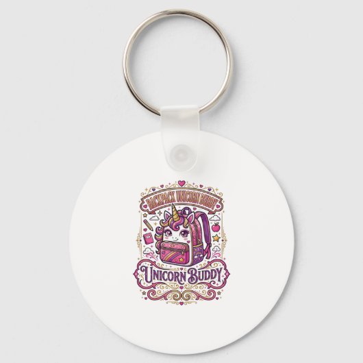 Porte-clés Cartable Licorne Copain Licorne Conception De Merc (Recto)