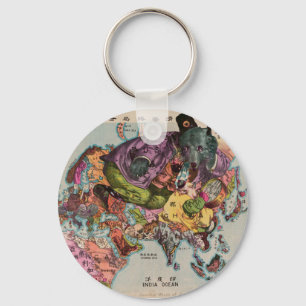 Porte-clés Carte 1900 de vision mondiale