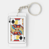 Porte-clés Carte à jouer classique Jack de Pique (Dos)