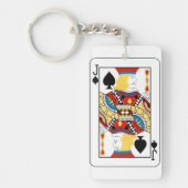Porte-clés Carte à jouer classique Jack de Pique (Devant)