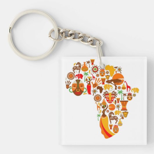 Porte-clés Carte africaine (Devant)