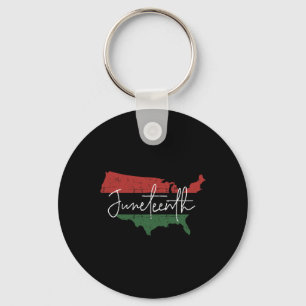 Porte-clés Carte Américaine Avec Drapeau Panafricain Pour La