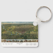 Porte-clés Carte ancienne de Houston, Texas avec la rivière B (Recto)