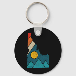 Porte-clés Carte ancienne de l'Idaho Montagnes Randonnée Camp