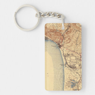 Porte-clés Carte ancienne de Pismo Beach