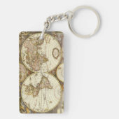 Porte-clés Carte ancienne du Monde par Frederick de Wit, vers (Dos)