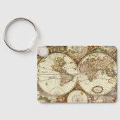 Porte-clés Carte ancienne du Monde par Frederick de Wit, vers (Verso)