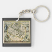 Porte-clés Carte antique, 1596, America Sive Novus Orbis (Dos)