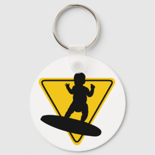 Porte-clés Carte bébé sur (Surf)