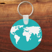 Porte-clés carte bleu turquoise (Recto)