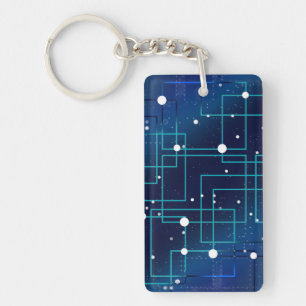 Porte-clés Carte bleue et blanche