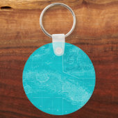 Porte-clés Carte Blue Cuba (Recto)