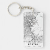 Porte-clés Carte Boston (Devant)