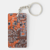 Porte-clés Carte circuit imprimé circuit orange PCB (Dos)