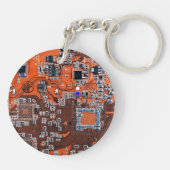 Porte-clés Carte circuit imprimé circuit orange PCB (Dos)