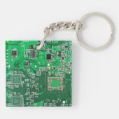 Porte-clés Carte circuit imprimé circuit vert PCB (Dos)