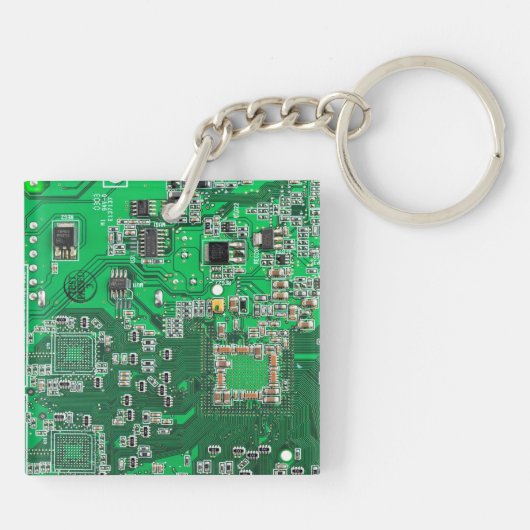Porte-clés Carte circuit imprimé circuit vert PCB (Dos)