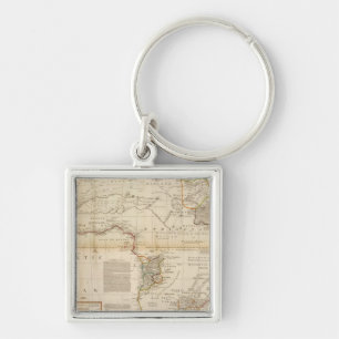 Porte-clés Carte composite de l'Afrique à la main