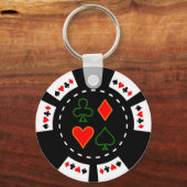 PORTE-CLÉS CARTE CONVIENT AU POKER CHIP (Recto)