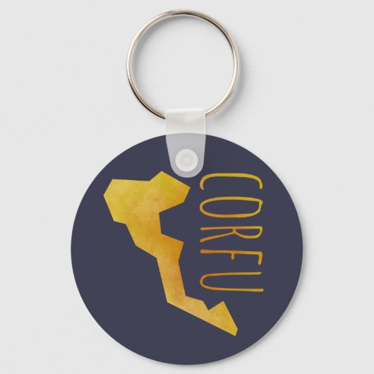 Porte-clés Carte Corfou (Recto)