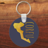 Porte-clés Carte Corfou (Recto)