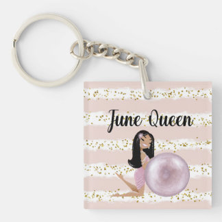 Porte-clés Carte d'anniversaire de juin Reine de juin