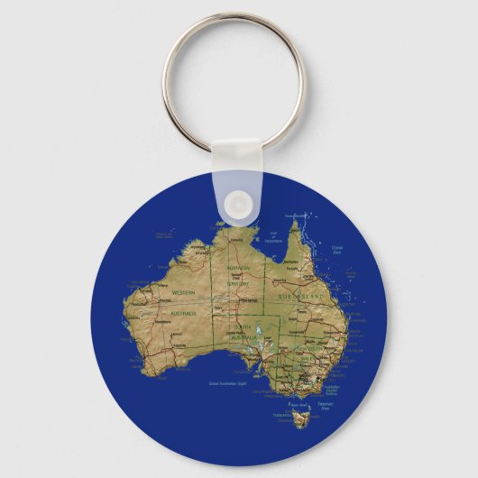 Porte-clés carte d'Australie (Recto)