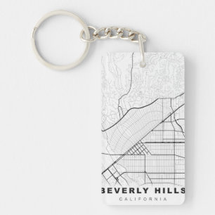 Porte-clés Carte de Beverly Hills